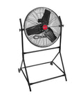 24 Inch Rolling Tilt Fan With 8600 CFM Industrial Airflow, 180 Degree Rotating, Beast Mode Cooling for Greenhouse and Shop