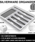 Drawer organizer for 49 Piece Silverware Set With Drawer Organizer For 8 People Built Tough For Everyday Home Use Heavy Duty Cutlery