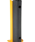 Heavy Duty 6 Inch Rack Guard 24 Inch C Channel Bumper Pads No More Scuffs On Your Ride solid black rubber and yellow metal design