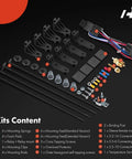Rock Solid 10 Inch Universal Electric Cooling Fan Assembly With Thermostat Relay And Mount Kit Direct Drop Fit 12 Volt Pull Type Radiator Fan accessories.