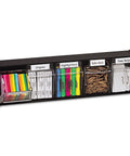 Five Bin Horizontal Tilt Bin Storage System With Interlocking Modular Design, Wall Mount Or Countertop Use, Transparent Tilt Out Bins For Quick Access