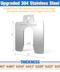 70 Pcs Stainless Steel Slotted Shim Kit For Leveling And Calibration In Machinist Shops Includes 2 Inch By 2 Inch Shim Stock Size A And Multiple Thicknesses For Precise Easy Adjustments And Tooling, single shim shown