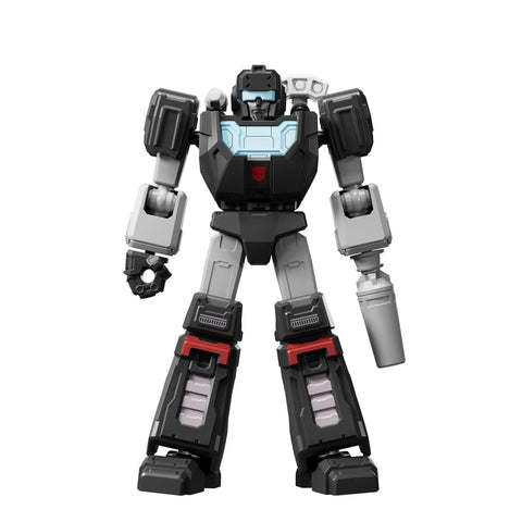 Officially Licensed Transformers Model Kit Set GV10 Galaxy Version robot figure, black and gray, front view, no tools needed