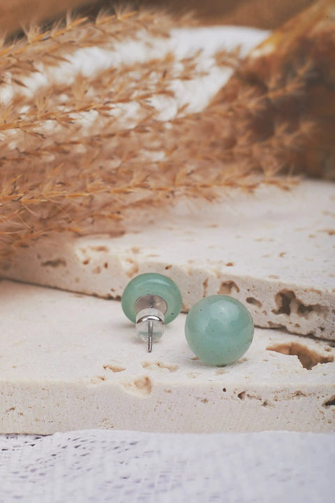 Real Jade And Lapis Lazuli Tiger Eye Stud Earrings Set For Women With Hypoallergenic Steel Posts 6mm 8mm Ball Studs And 12mm Flat Back Large Stud Handmade Sage Green Jewelry For Sensitive Ears Dope Gift For Anniversary Graduation Back To School. 6mm jade ball stud earrings with steel posts