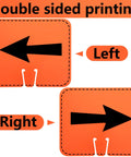 8 Pack Traffic Cone Arrow Signs 12.5 X 10.4 Inches Reversible Double Sided showing left and right arrows.