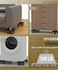 Heavy Duty Furniture Mover Dolly With 360 Degree Rotating Wheels moving sofa, drawers, and washing machine, 500 lb capacity
