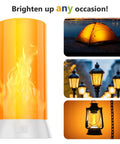 Two Pack LED Flame Lights With USB Rechargeable Battery, Remote And Timer, Waterproof Dimmable Flameless Candles for any occasion