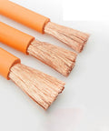 320 Ft High Heat Silicone Cable With Raw Copper Core Built Tough For Hot Rod Fixes And Ev Swaps Bends Without A Fight Tolerates Crazy Temps Up To Two Hundred Degrees Celsius Orange 50Mm2 showing twisted copper strands.