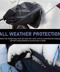 Rock Hard Magnetic EV Charger Port Cover Keeps Your Plugged Rig Dry Through Heavy Downpours And Brutal Sunlight Without Breaking A Sweat And Delivers Foolproof All Season Shielding For Steel Body Electric Models on an electric vehicle, blocking rain and snow.