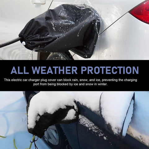 Rock Hard Magnetic EV Charger Port Cover Keeps Your Plugged Rig Dry Through Heavy Downpours And Brutal Sunlight Without Breaking A Sweat And Delivers Foolproof All Season Shielding For Steel Body Electric Models on an electric vehicle, blocking rain and snow.