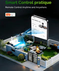 Illustration of smartphone controlling Outdoor 24 Inch Weatherproof Ceiling Fan With Lights For Patio Remote And App Control