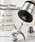 Homeasy Electric Food Chopper heavy-duty metal connector with stainless steel blades, durable and low noise for efficient chopping.
