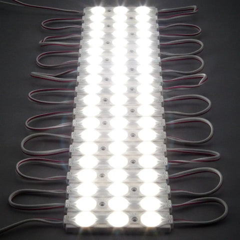 Daylight White 12V DC 0.72W 2835 SMD LED Module Backlight For Letter Signs Waterproof With Sticky Adhesive Back 20 Modules