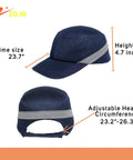 Five Pack Reflective Baseball Bump Cap Hard Hat Breathable Lightweight Safety Helmet For Men And Women Adjustable Hook And Loop Fit Mesh Navy Blue Version Worksite Ready All Day Comfort