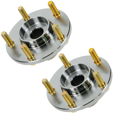 Two Front Wheel Bearing And Hub Kit For Mazda 3 2005-2013 And Mazda 5 2006-2015, metallic hubs with circular design and mounting bolts