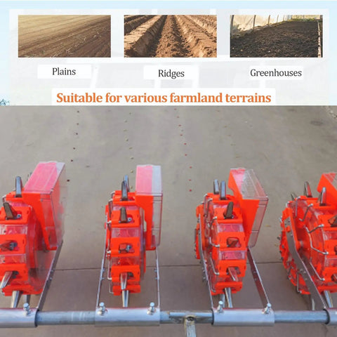 Built Tough Tractor Mounted Seeder Workhorse With Twelve Cone Pull Behind Garden Planter on versatile terrain