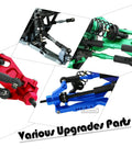 Beefed Up Alloy Front And Rear Suspension Arms With Steering Blocks Caster Blocks Hubs Stub Axle Carriers Turnbuckles in various colors