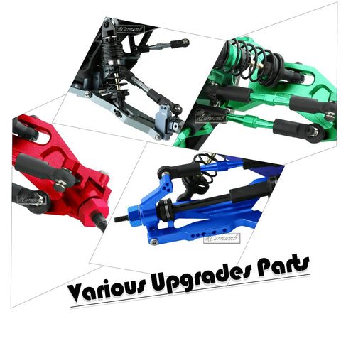 Beefed Up Alloy Front And Rear Suspension Arms With Steering Blocks Caster Blocks Hubs Stub Axle Carriers Turnbuckles in various colors