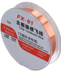 Spool of FX-81 0.02mm chip conductor wire for PCB repair; visible side with specifications.