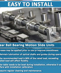 NOOTO linear ball bearing motion slide unit, silver metal shaft with mounting block