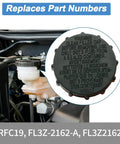 Brake Fluid Reservoir Cap Replacement For F150 Expedition Lincoln Navigator Master Cylinder Cap with engraved warning text