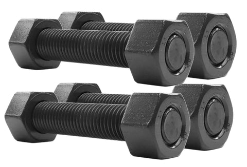 4-pack of 3-inch black oxide studs with hex nuts on both ends, 1/2-13 UNC all-thread