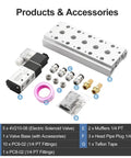 Five Station 24V DC Solenoid Valve Manifold Five Way Two Position Pneumatic Air Valve With 1 4 In PT Ports Includes Manifold Base And Mufflers Easy Install No Fuss Space Saving product and accessories kit