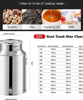 Premium Quality Heavy Gauge Stainless Steel Milk Jug And Oil Tote With No Sweat Cleaning And Rock Solid Seal 76 Liter size chart