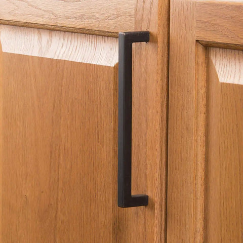 Solid Core Cabinet Pulls 10 Pack Matte Black Handles For Doors And Dressers Luxury Kitchen Hardware 6 5 Sixteenths Inch Hole Center Heavy Duty Skylight Collection on wooden cabinet