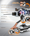 Portable Arc Welder Gun 110V 120A With IGBT Inverter showing detailed parts and features