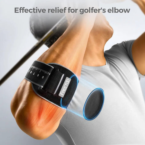 Elbow Brace For Tendonitis And Tennis Elbow With Gel Pad, Relief For Men And Women, adjustable strap during golf swing