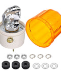 Rotating LED Warning Light Bulb For Industrial Signal Tower Lamp 12V DC Yellow Beacon components and cover on display