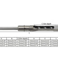 Pro Grade Three Piece Woodworking Square Hole Drill Bit Set With Mortising Chisels And Countersink Bits, High Carbon Steel, dimensions chart