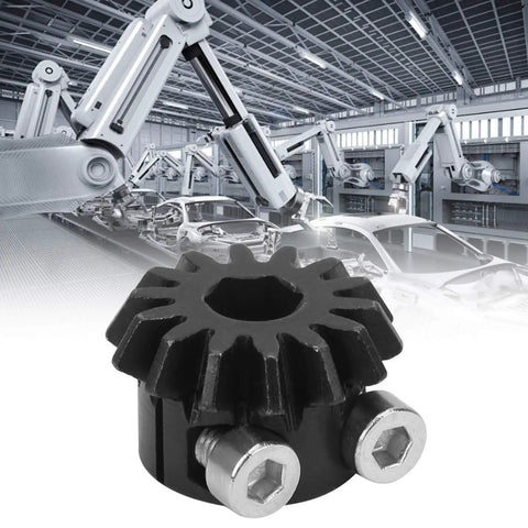 Pro-Grade 8mm Bevel Pinion Gear 14 Teeth With Cast Steel Clamp Bore Sprocket in industrial automation setting