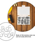 300 Piece Stainless Steel E Shaped Retaining Ring Kit With Storage Case, rust resistant snap rings on wooden table