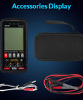 Smart Auto Ranging Digital Multimeter TRMS 6000 Counts with case and cables on display