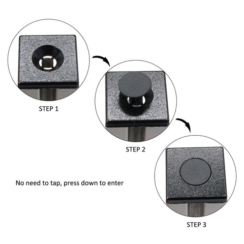 10 Pack Aluminum Extrusion T Slot End Cap Brackets For 10 By 10 And 25 Series Universal Fit 1 Inch by 1 Inch installation guide
