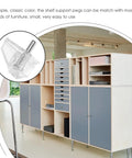 Bulk 100 Shelf Pegs For Cabinets And Shelves, clear plastic and stainless support pin next to modern cabinet
