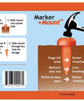 Driveway Marker Mounts Orange Durable Plastic Stakes 6 Pack Easy Install For Markers Even In Frozen Ground Ideal For DIY Home Projects And Yard Parking Lot Safety packaging instructions