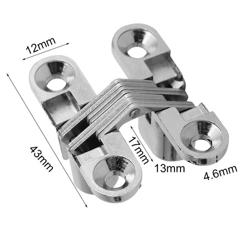 180 Degree Hidden Cabinet Hinges Zinc Alloy Invisible Concealed Door Hardware No Sweat Installation Heavy Duty Detail Shot