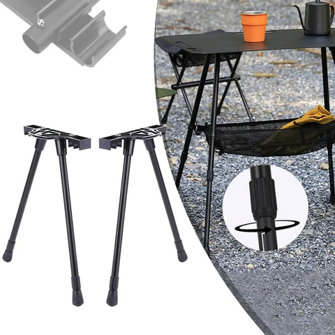 Aluminum Alloy Adjustable Foldable Table Legs With Nylon Connectors For Camping Tables And Furniture in outdoor setup