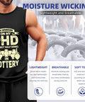 Straight Up Comfy Men's Cotton Tank Top, Ultra Breathable Sleeveless Gym Shirt, showing moisture-wicking fabric and fit.