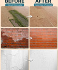 Clear Waterproof Sealant 5 Gallon Transparent Coating For Indoor And Outdoor Use applied on wood, brick, and concrete surfaces before and after.