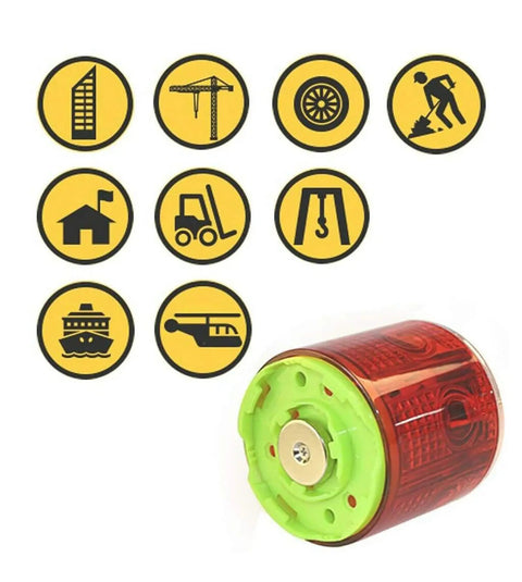 Top Notch Solar Strobe Warning Light Built Tough With Heavy Duty Magnetic Base High Bright Led Flashing 360 Degree Auto On At Night Ip65 Waterproof Road Ready Construction And Traffic Beacon Green