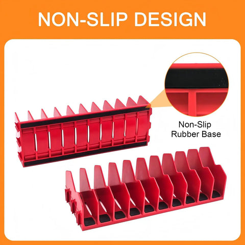 20 Slot Heavy Duty Plastic Tool Organizer Rack Set For Pliers And Cutters 2 Pack With Non Slip Base Expandable Design