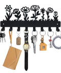 Must Have Flower Style Wall Key Holder With Eight Hooks For Entryway Hallway Or Office, Dog Leash Rack And Mounting Hardware Included