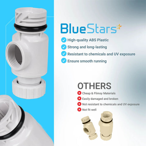 Universal Wall Fitting Quick Disconnect Replacement Part 9-100-3006 for Zodiac Pool Cleaners and Polaris 360 Vac Sweep.