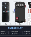 Direct Replacement Ceiling Fan Remote Control Kit With 3 Speeds, Light Dimmer And Color Temperature Control components layout.