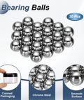 20 piece Tough As Nails 20 Piece Full Box Set 12 Mm 15 32 Inches Chrome Steel Ball Bearings in sleek arrangement.