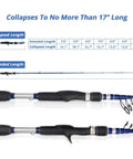 Compass Telescopic Casting Fishing Rod 6Ft Travel Rod For Freshwater And Saltwater Angling, showing collapsed and extended views